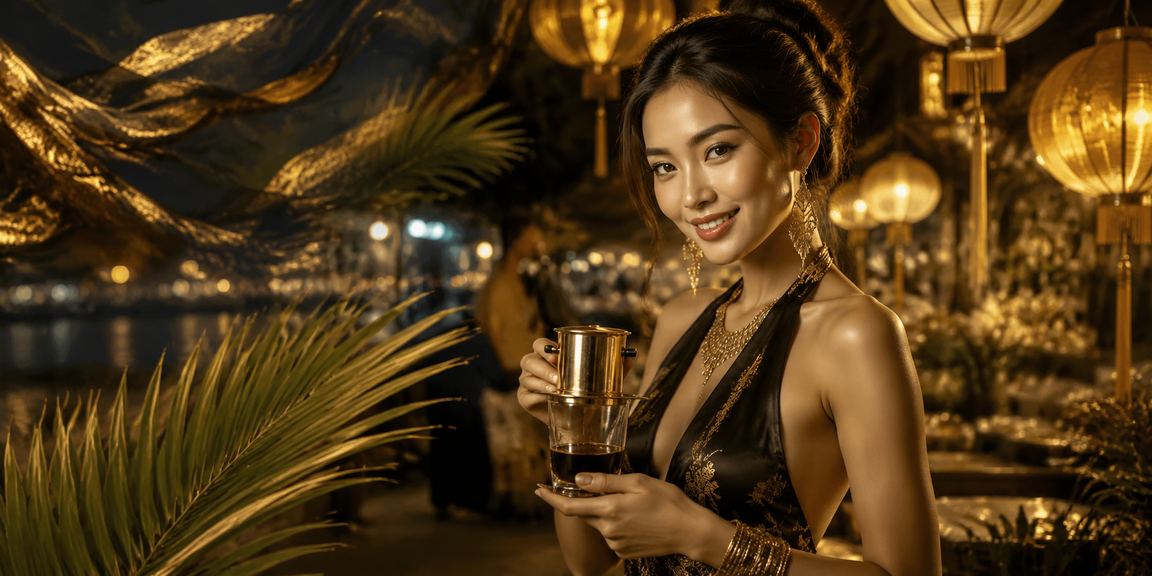 Người dùng tại Hà Nội ngồi cà phê kiểm tra tài khoản casino trên điện thoại