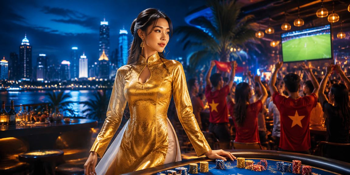 Người phụ nữ mặc áo dài truyền thống tại TP. Hồ Chí Minh tham gia trò chơi bài với phong thái đẳng cấp